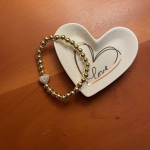 Gold heart bracelet